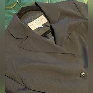 Trina Turk Black Single-Button Notch Lapel Blazer Size 8  3/4 Sleeve